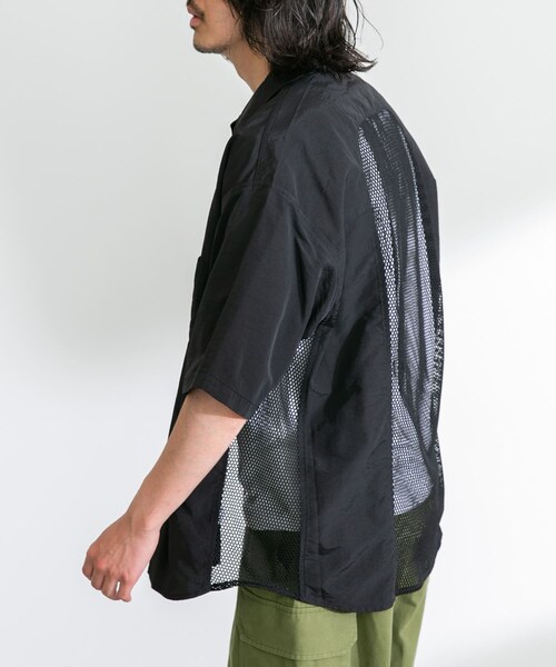 URBAN RESEARCH Sonny Label（アーバンリサーチサニーレーベル）の「ARMY TWILL　Nylon OX Mesh H/S Shirts（シャツ/ブラウス・メンズ・BLACK/KHAKI/WHITE・S/M）」の13枚目の写真