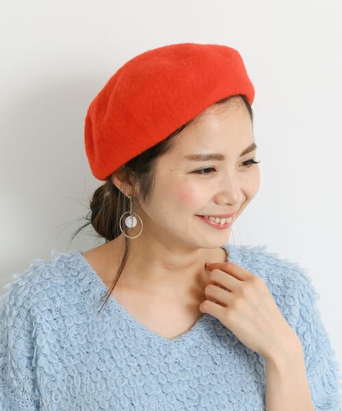 URBAN RESEARCH Sonny Label（アーバンリサーチサニーレーベル）の「リブ付きウールベレー帽∴（ハンチング/ベレー帽・レディース・ネイビー/ブラック/グレー/レッド・one）」の6枚目の写真