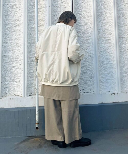 KBF（ケイビーエフ）の「BIGギャザースリーブMA-1（MA-1・レディース・BLACK/IVORY/BLACKWATCH・one）」の7枚目の写真