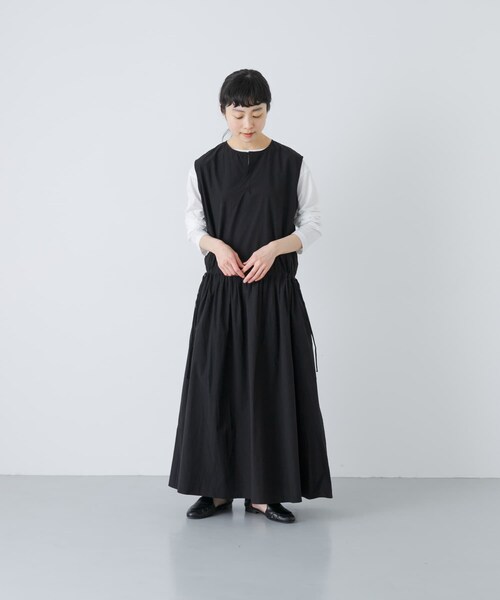 かぐれ（カグレ）の「タイプライターギャザーワンピース（ワンピース・レディース・IVORY/BLACK・Free）」の17枚目の写真