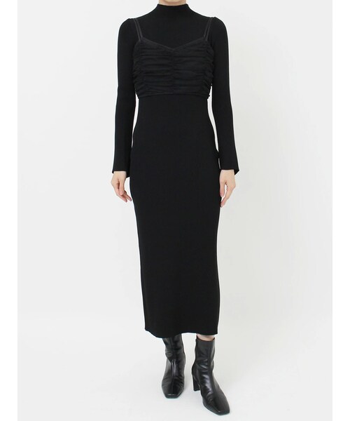 LAGUNAMOON（ラグナムーン）の「チュールビスチェセットニットワンピース（ワンピース・レディース・ブラック/アイボリー/アイスブルー・S/M）」の19枚目の写真