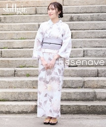 nissen | 高身長　花柄浴衣セット（ゆかた＋へこ帯）（トールサイズ）Essenave(浴衣)