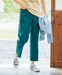 nissen | 大きいサイズ　ストレッチうす軽楽ちんクロップドパンツ（ゆったりヒップ）（吸汗速乾）(パンツ)