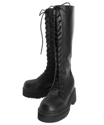 EMODA | ラウンドレースアップブーツ(ブーツ)