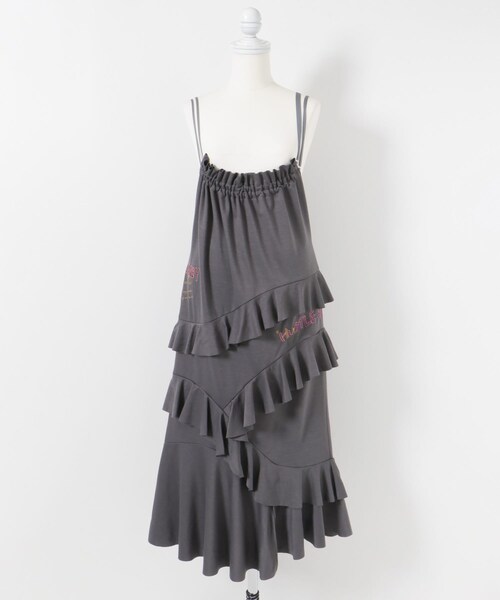 THE GOODLAND MARKET（ザグッドランドマーケット）の「old honey　-65℃- dress（ワンピース・レディース・white/charcoal・one）」の12枚目の写真