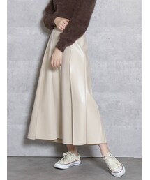 dazzlin | レザーライクセミフレアスカート(スカート)