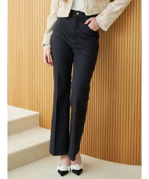 MERCURYDUO（マーキュリーデュオ）の「ブーツカットデニムパンツ（デニムパンツ・レディース・ブラック/ブルー/インディゴ・S/M）」の21枚目の写真