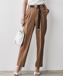 CHIC STYLE | 大きいサイズベルト付テーパードパンツシックスタイル(その他パンツ)