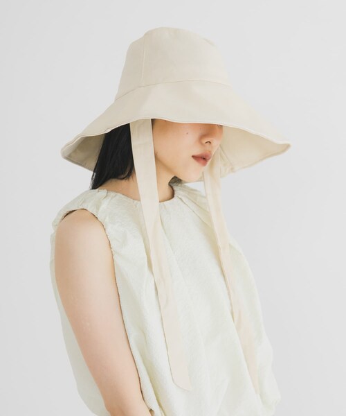 KBF（ケイビーエフ）の「ワイドブリムHAT（ハット・レディース・BLACK/IVORY・One）」の6枚目の写真