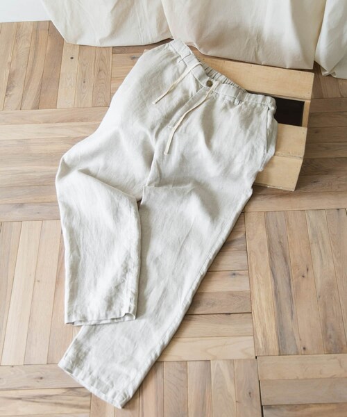 URBAN RESEARCH DOORS（アーバンリサーチドアーズ）の「『XLサイズ/WEB限定』ツイルリネン イージートラウザー（その他パンツ・メンズ・INDIGO/ECRU/CHARCOAL/PAISLEY・S/M/L/XL）」の6枚目の写真