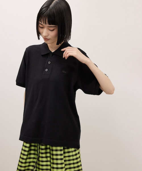 ADAM ET ROPE'(アダムエロペ)の「【LACOSTE for ADAM ET ROPE'】別注 Classic Polo(ポロシャツ・レディース・ブラック/ワイン系/クリーム・36)」の15枚目の写真