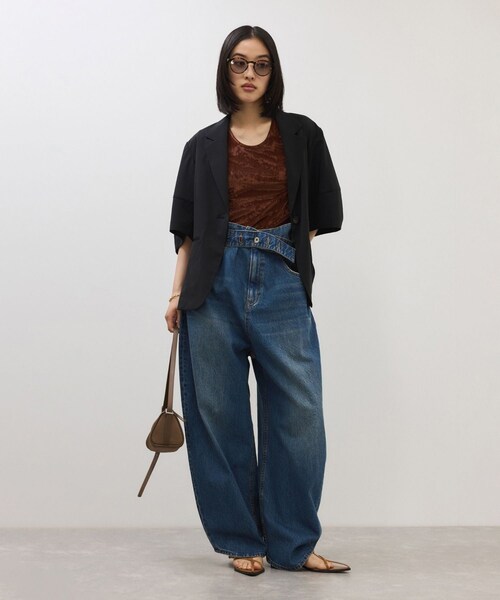 ADAM ET ROPE'(アダムエロペ)の「トライアングルミニショルダーバッグ/撥水(ショルダーバッグ・レディース・ブラック/ベージュ・F)」の14枚目の写真