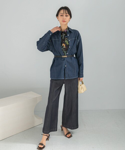 URBAN RESEARCH ROSSO（アーバンリサーチロッソ）の「ボタニカルプリントデザインシャツ（シャツ/ブラウス・レディース・OFF/BLACK・Free）」の15枚目の写真