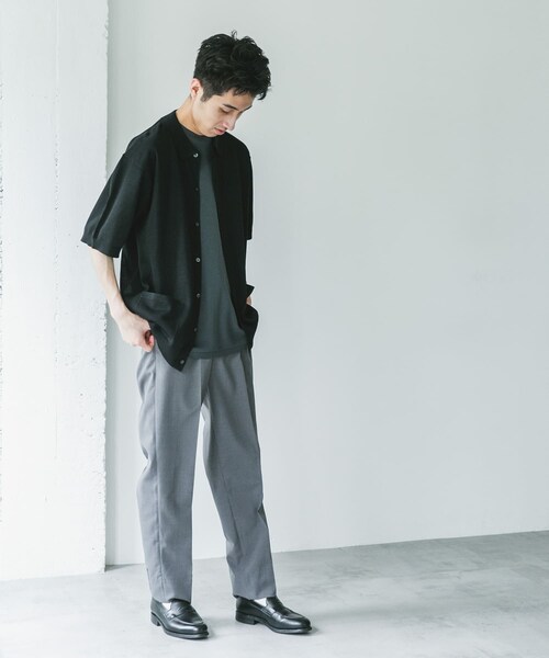 URBAN RESEARCH DOORS(アーバンリサーチドアーズ)の「リネンライクショートスリーブシャツカーディガン(カーディガン/ボレロ・メンズ・BLACK/GRAY/NAVY・M/L)」の11枚目の写真