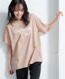 nissen | ＜大きいサイズ＞ロゴプリントゆるシルエット半袖Tシャツ（吸汗速乾・UVカット・形態安定）（リーボック）(スポーツグッズ)