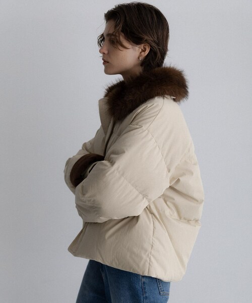 URBAN RESEARCH Sonny Label（アーバンリサーチサニーレーベル）の「グリーンダウンワークジャケット（その他アウター・レディース・ベージュ/カーキ/ネイビー・Free）」の7枚目の写真