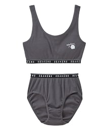 nissen（ニッセン）の「２点セット（ソフトカップ付ハーフトップ＆ショーツ）（女の子　子供服・ジュニア服）（ブラジャー・キッズ）」