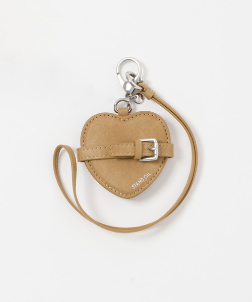 KBF（ケイビーエフ）の「STAND OIL　BELTED MIRROR KEYRING（キーホルダー・レディース・CAMEL/SLV DENIM/BLACK・One）」の4枚目の写真