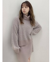 dazzlin | ダブルカラータートルニット(ニット/セーター)