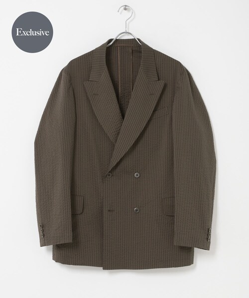 URBAN RESEARCH（アーバンリサーチ）の「『別注』NEAT×URBS　DOT'S SEERSUCKER DOUBLE（テーラードジャケット・メンズ・BLACK/BROWN・44/46/48/50）」の20枚目の写真