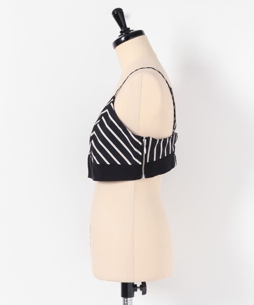 ITEMS URBANRESEARCH（アイテムズ アーバンリサーチ）の「Stripe Bratop Camisole（キャミソール・レディース・BLACK・Free）」の4枚目の写真