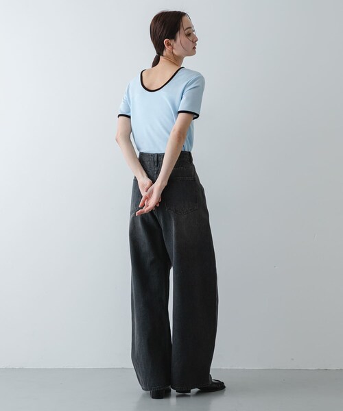 SENSE OF PLACE by URBAN RESEARCH(センスオブプレイスバイアーバンリサーチ)の「カーブデニム(デニムパンツ・レディース・BEIGE/D.INDIGO/GRAY/MINT・S/M/L)」の11枚目の写真