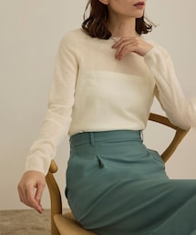 【COFIL（コフィル）】シアーボートネックカットソー