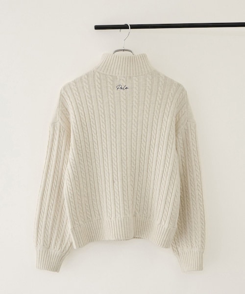 VIS(ビス)の「【POLO BCS】VIS別注ハーフジップケーブルニット(ニット/セーター・レディース・キナリ/ネイビー・F)」の5枚目の写真
