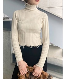 EMODA | クラッシュショートロングスリーブニット(ニット/セーター)