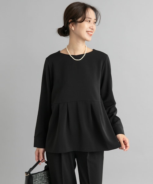 URBAN RESEARCH DOORS(アーバンリサーチドアーズ)の「ペプラムトップスセットアップ(セットアップ・レディース・NAVY/GREGE/BLACK・S/M)」の1枚目の写真