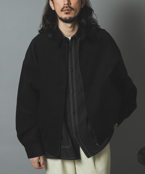 ITEMS URBANRESEARCH(アイテムズ アーバンリサーチ)の「『セットアップ対応』プレミアムコーデュロイドリズラージャケット(ブルゾン・メンズ・IVORY/BLACK/BROWN/NAVY・M/L)」の2枚目の写真