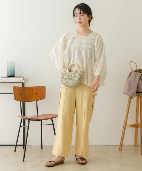 RODE SKO（ロデスコ）の「ミニラウンドハンドルカゴバッグ（かごバッグ・レディース・GRAY MIX/BEIGE MIX/NATURAL・one）」の5枚目の写真