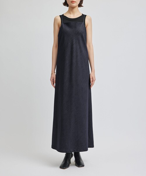 ROPE'（ロペ）の「シルク混リアクティブデニムキャミワンピース（ワンピース・レディース・ネイビー・F）」の2枚目の写真
