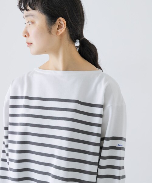 かぐれ（カグレ）の「ORCIVAL　BOAT NECK LONG-SLEEVE PULLOVER（Tシャツ/カットソー・レディース・BLUE/STEEL GREY・6）」の14枚目の写真