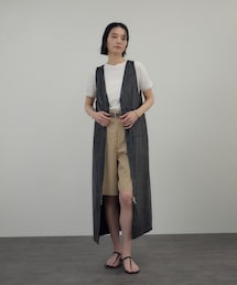 ADAM ET ROPE'（アダムエロペ）の「レザーライクジャンパースカート（スカート・レディース）」