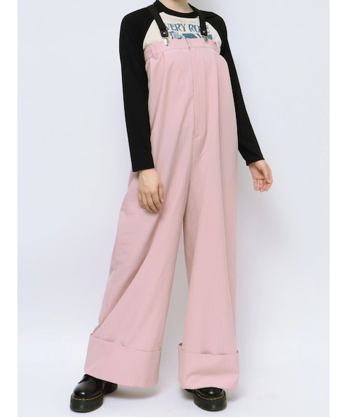 jouetie（ジュエティ）の「ワイドオールインワン（つなぎ/オールインワン・レディース・グレー/ピンク/ネイビー・M）」の10枚目の写真