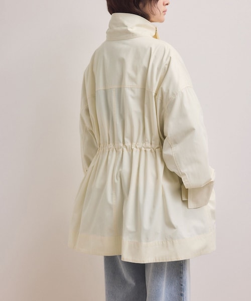 ADAM ET ROPE'(アダムエロペ)の「【WEB限定】・【サステナブル】スタンドカラーハーフモッズコート(モッズコート・レディース・ブラック/オフホワイト/ブラウン系・F)」の17枚目の写真