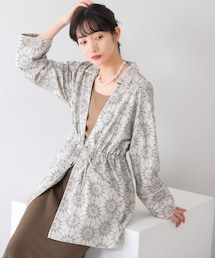 KBF | ドロストプリントガウン(テーラードジャケット)