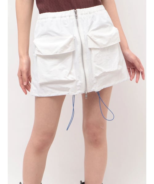 CALNAMUR（カルナムール）の「ビッグポケットスカート（スカート・レディース・ホワイト/ブラック/ブラウン・F）」の2枚目の写真