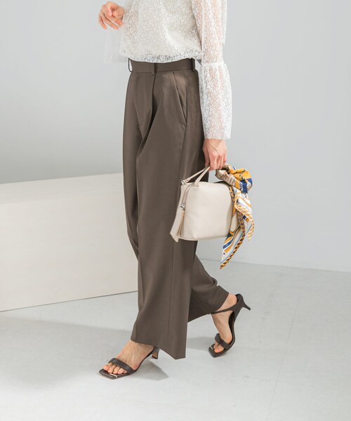 URBAN RESEARCH ROSSO（アーバンリサーチロッソ）の「防シワハイウエストワイドスラックス（その他パンツ・レディース・L/BEIGE/MOCHA/BLACK・34/36/38/TALL）」の3枚目の写真