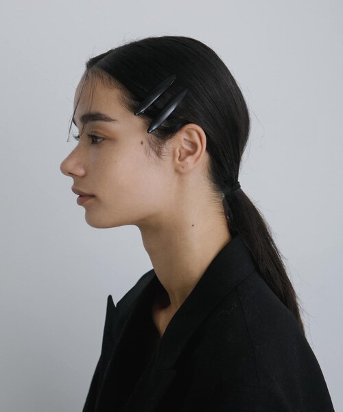 URBAN RESEARCH（アーバンリサーチ）の「decor『デコール』　2P Oval hair clip（バレッタ/ヘアクリップ・レディース・BLACK/IVORY・-）」の2枚目の写真