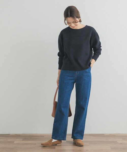 URBAN RESEARCH DOORS（アーバンリサーチドアーズ）の「『UR TECH』ボートネックプルオーバー（Tシャツ/カットソー・レディース・IVORY/PISTACHIO/BLACK・M）」の20枚目の写真