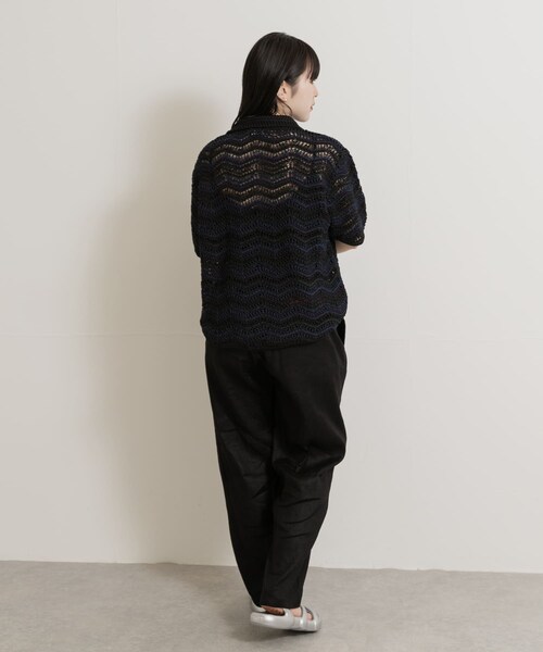 THE GOODLAND MARKET（ザグッドランドマーケット）の「米富繊維　ZIGZAG SUKASHI KNIT PULLOVER（ニット/セーター・レディース・64BLACK/02RED/40IVORY・FREE）」の13枚目の写真