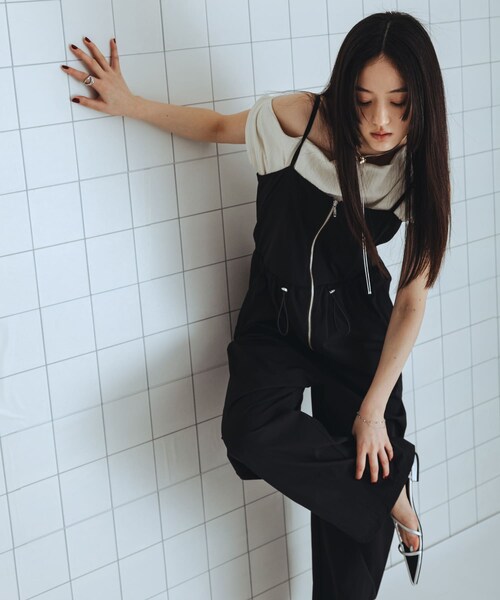 SENSE OF PLACE by URBAN RESEARCH(センスオブプレイスバイアーバンリサーチ)の「撥水UVカットウエストドローオールインワン(サロペット/オーバーオール・レディース・BROWN/BLACK/BEIGE・S/M)」の7枚目の写真