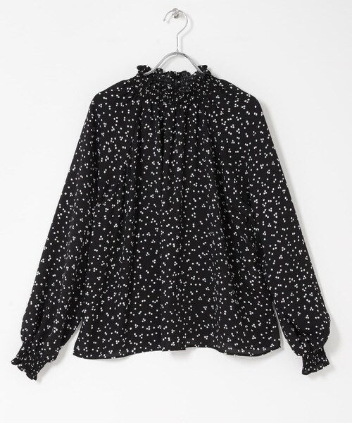 URBAN RESEARCH ROSSO（アーバンリサーチロッソ）の「『WEB/一部店舗限定』ウォッシャブルランダムドットブラウス（シャツ/ブラウス・レディース・L/BEIGE/BLACK・Free）」の11枚目の写真