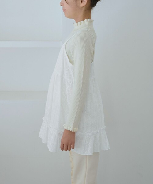 ROPE' PICNIC（ロペピクニック）の「【KIDS/キッズ】レースチュニックワンピース（ワンピース・キッズ・ホワイト/オフホワイト・L/M/S）」の17枚目の写真