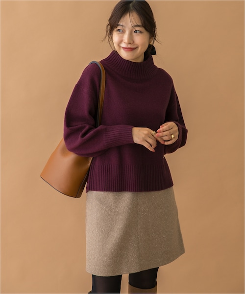 URBAN RESEARCH ROSSO（アーバンリサーチロッソ）の「F by ROSSO　ハミルトンハイネックニット（ニット/セーター・レディース・L/GREIGE/GRAY/D/CHERRY/BLUE・FREE）」の4枚目の写真