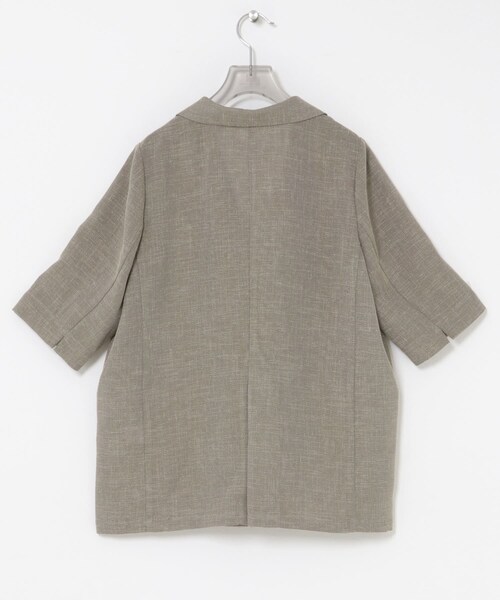 URBAN RESEARCH(アーバンリサーチ)の「シアーメッシュハーフスリーブジャケット(テーラードジャケット・レディース・BEIGE/D.NAVY・Free)」の16枚目の写真