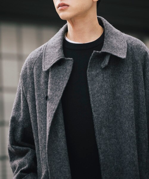 URBAN RESEARCH(アーバンリサーチ)の「POLYPLOID LONG COAT C(ステンカラーコート・メンズ・CHARCOAL・3/4)」の7枚目の写真