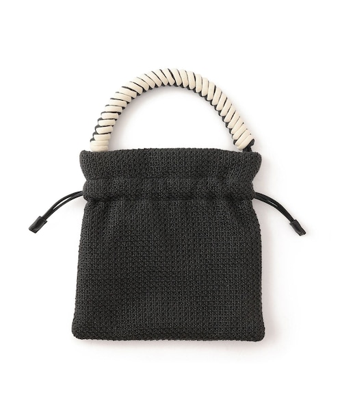 ADAM ET ROPE'（アダムエロペ）の「ブレイドハンドル巾着バッグ（ショルダーバッグ・レディース・ブラック/ホワイト・F）」の16枚目の写真